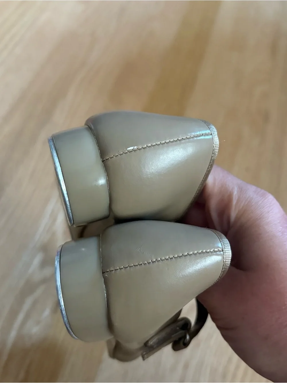 Spotlight Taupe Tan Tap Dance Shoes Sz 1 Kids Girls